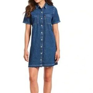 Levi's Blue Denim Shirt Dress